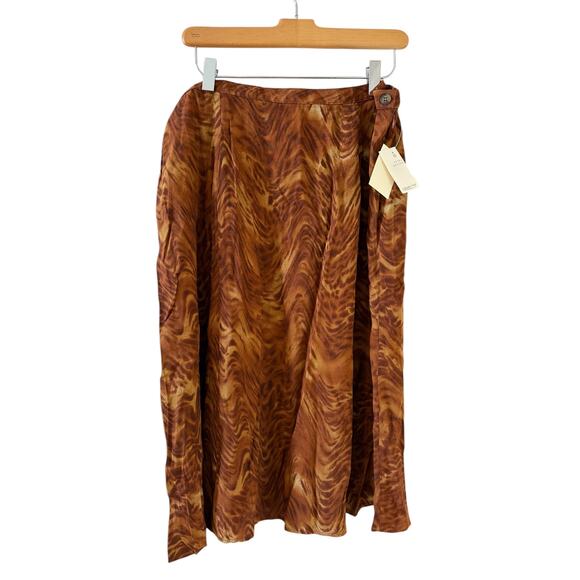 Coldwater Creek Animal Print Twirl Skirt Bronze 1X - Picture 1 of 4